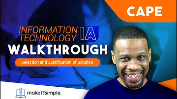 CAPE IT: IA Walkthrough Part 6 | Identification of Possible Solutions and Justification