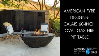 American Fyre Designs: Calais 60-Inch Oval Gas Fire Pit Table