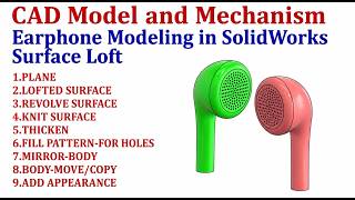 Earphone Modeling in SolidWorks 2025|| SolidWorks Tutorial for Beginners