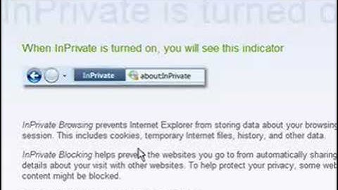In Private in IE 8