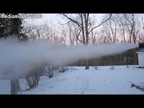 Boiling Water + Extreme Cold + Pump Sprayer = Snow -6°F (-21°C)