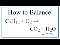 Balancing Combustion Reactions