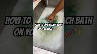 How to do a #bleachbath to remove color from your wigs! 😌 #hairtutorial #wigtutorial #howto