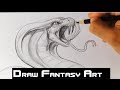 How to Draw a Snake - Draw Fantasy Art