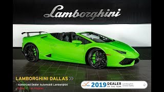 2017 Lamborghini Huracan LP 610-4 Spyder Verde Mantis L1189