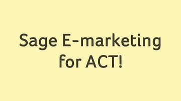 Act! Demo: Reach with Swiftpage emarketing