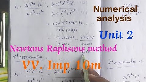 Degree 3rd year 6th semester Numerical analysis Unit 2 Newton