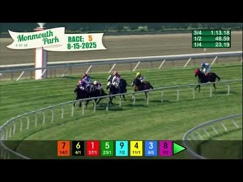 video thumbnail for MONMOUTH PARK 08-15-2025 RACE 5