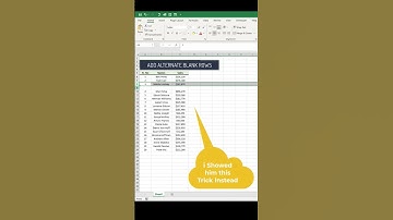 Insert Blank Rows #exceltips #ytshorts #shorts