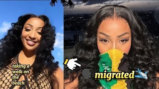 #shenseea🐍 outside in her new hometown// time for a change