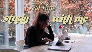 real time study with me // met pauzes, timer & muziek