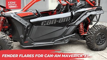 How to install Fender Flares for Can-Am Maverick X3 2017-2020 | Kemimoto