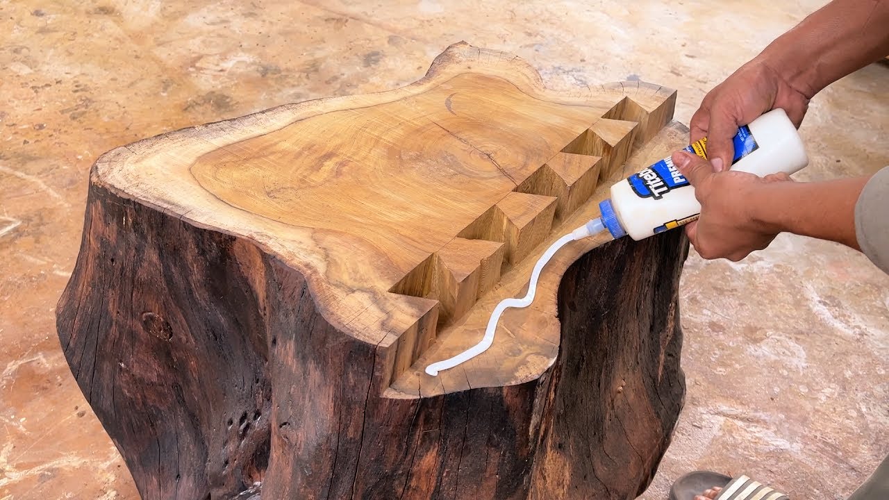 Extremely Elaborate Woodworking Process // A Long Dining Table With Strangely Sturdy Legs