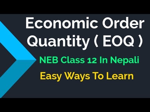 Economic Order Quantity ( EOQ ) For Class 12