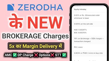 Zerodha Brokerage Charges 2025 | Zerodha Intraday Charges | Zerodha Delivery Charges