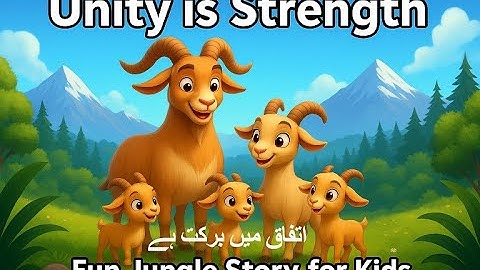 unity is strength kids story 🐐💚 |  اتفاق میں برکت ہے  | Animated Goat Story for Kids | moral story