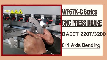 RONGWIN guides you WF67K-C-220T/3200 DELEM DA66T 6+1 axis CNC press brake bending and testing