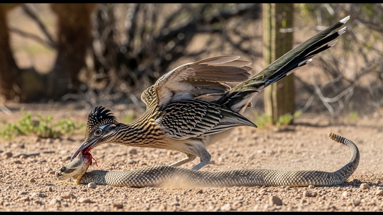 Speed vs Venom: The Roadrunner’s Brutal Battle With Rattlesnakes - YouTube
