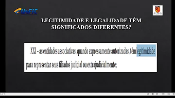 O que é o princípio de legitimidade?