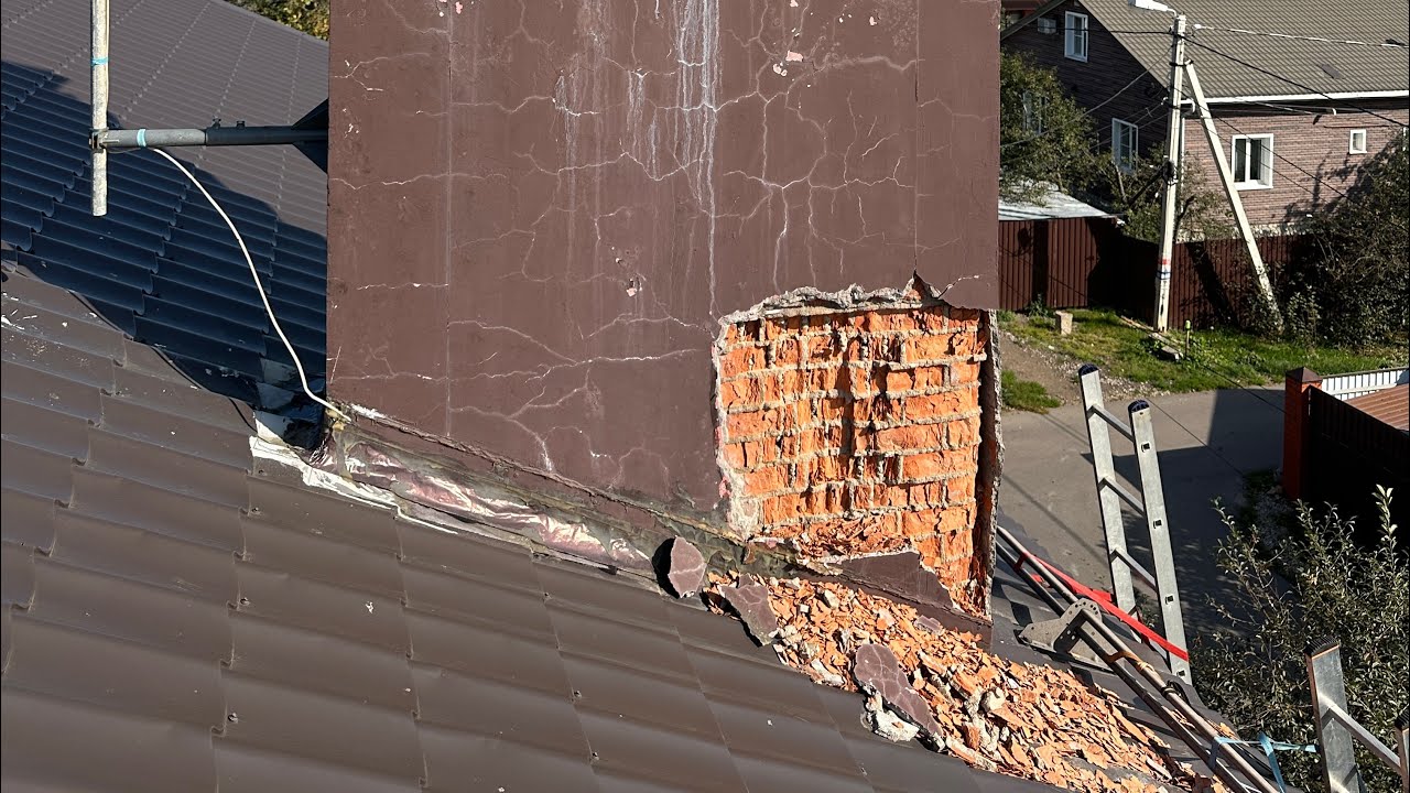 Монтаж вкладыша в дымоход. Ремонт дымохода. Furanflex. Трубочист Alex ...