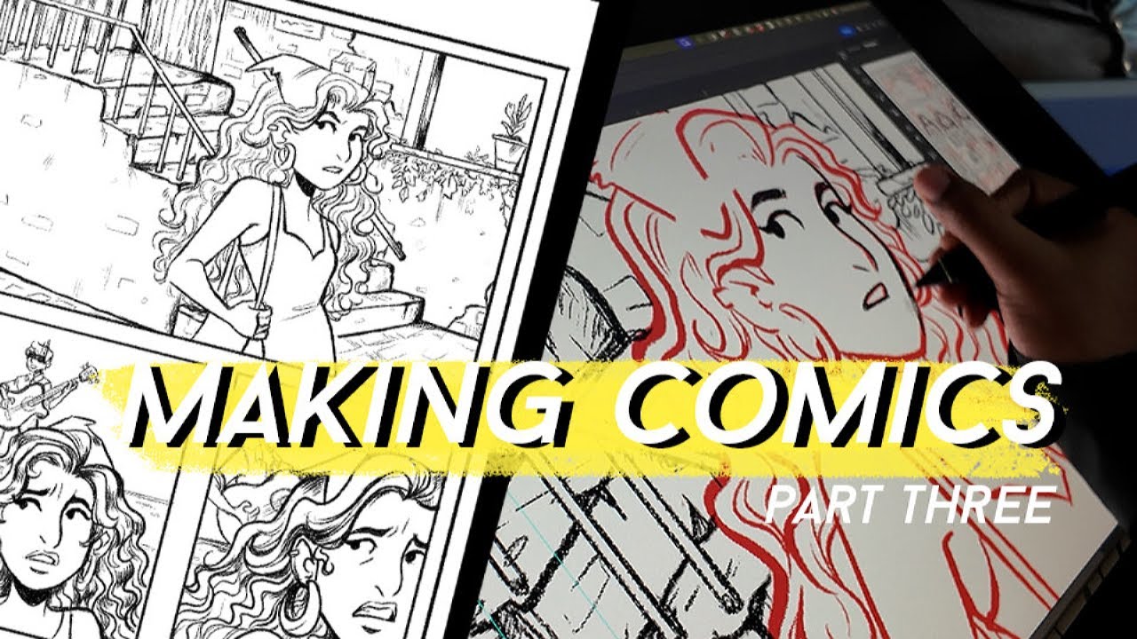 Making Comics 03| Inking and Coloring - YouTube