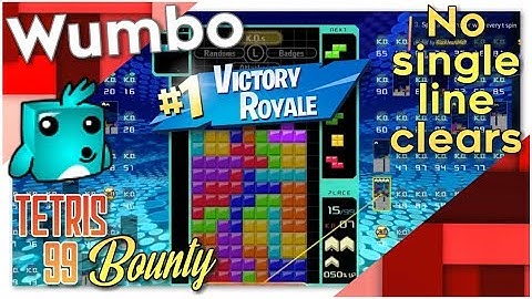 Tetris 99 Bounty - "Win with no single line clears"