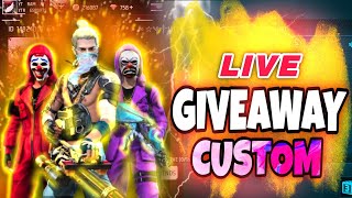 LIVE CUSTOM GIVEAWAY 🔴 LIVE TEAM CODE GIVEAWAY 🎁✨ @YTRamFF #freefiremaxgiveaway #fflivestream