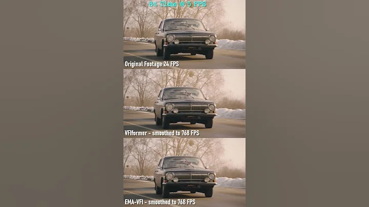 AI Video Frame Interpolation Comparison: VFIformer vs EMA VFI | Police Chase