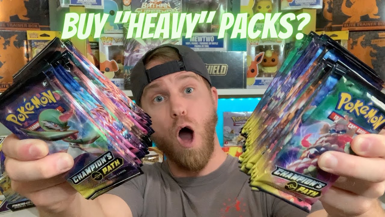 WEIGHING 80 CHAMPIONS PATH PACKS! Does weighing POKEMON PACKS guarantee