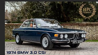 1974 BMW 3.0 CSI  Walkaround & engine sound.