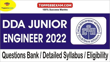 Questions Bank For DDA JUNIOR ENGINEER | Detailed Syllabus | Eligibility | Printed Material | Books