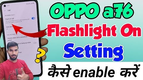 OPPO a76 me flashlight setting kaise kare | how to on flashlight in oppo a76 | OPPO a76 flashlight