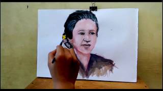 Menggambar Mewarnai Pahlawan Ibu Kartini Water Colour Paper Wanita