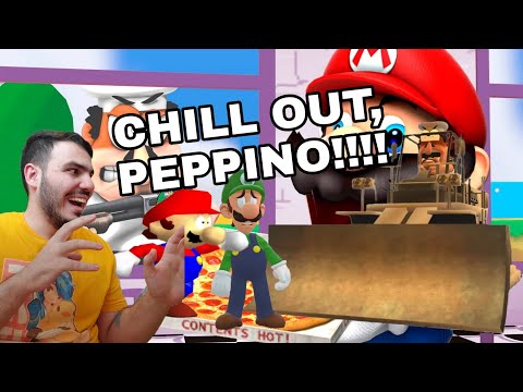 PEPPINO IS JEALOUS OF MARIO'S PIZZA PLACE | SMG4: MARIO OPENS A PIZZA SHOP REACTION