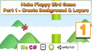 Unity No Code - Make Flappy Bird - Part 1 - Create Background & Layers - Sliced Sprite