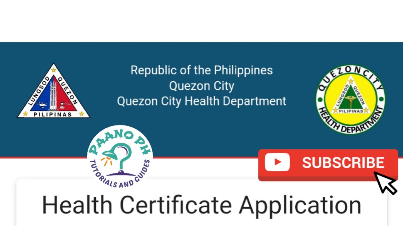 Paano kumuha ng Health Certificate Online sa QC - youtube