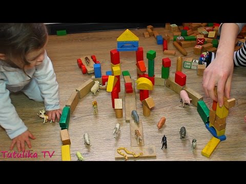 კუბიკებით ცხოველების სახლის აწყობა