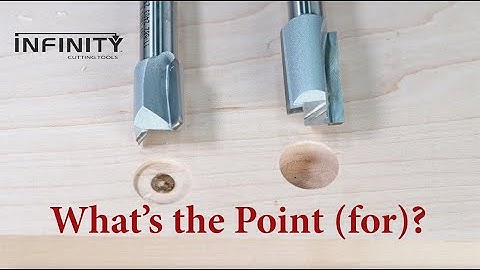 Infinity Tools Straight Router Bits with Plunge Point Make Perfect Holes