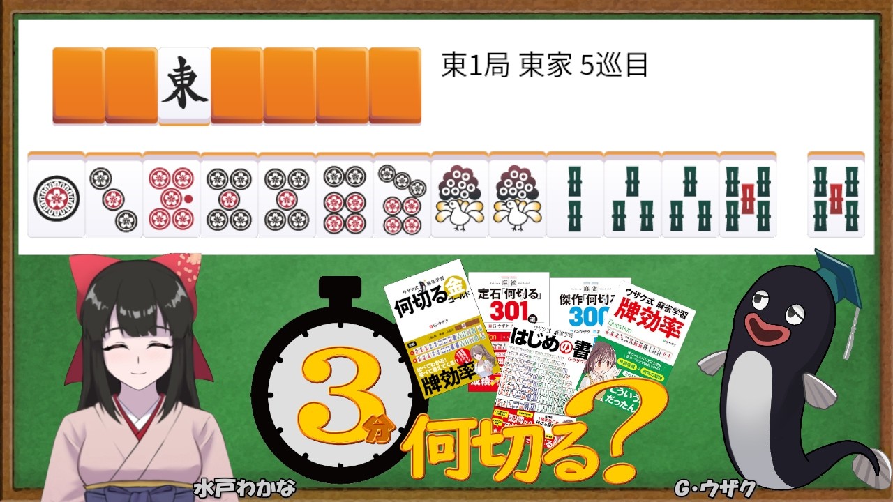 【#３分何切る】ウザク式 牌効率講座 with 水戸わかな　2026/04/29 投稿分【#麻雀教室 #牌効率】