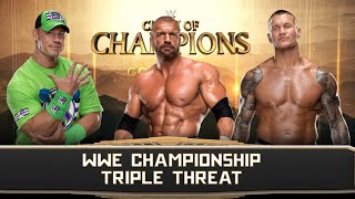 FULL MATCH - Randy Orton vs. John Cena vs.Triple H - WWE Title Match: WWE Night of Champions | ps5