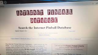 Internet Pinball Data Base (my contribution to the site)