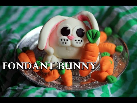 WIE EIN NETTE FONDANT BUNNY MIT CARROTS TUTORIAL MAKE | INTHEKITCHENWITHELISA