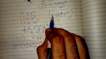 Derive relation between physical quantities using Dimensional Analysis ||11 Physics Unit 1 part 17