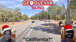 Playing BLIND GEOGUESSR with my sister!