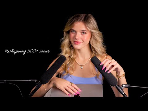 ASMR Whispering Your Names! 🦋🎧 (500+ names, ear to ear tingles)