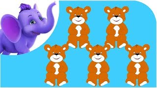 Five Brown Teddies - Nursery Rhyme With Lyrics