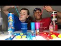 ASMR RED FOOD VS BLUE FOOD, JUICY DROP POP, AIR HEADS, BABY BOTTLE POP, PUSH POP, CANDY MUKBANG