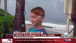 People returning to their homes in Hutchinson Island