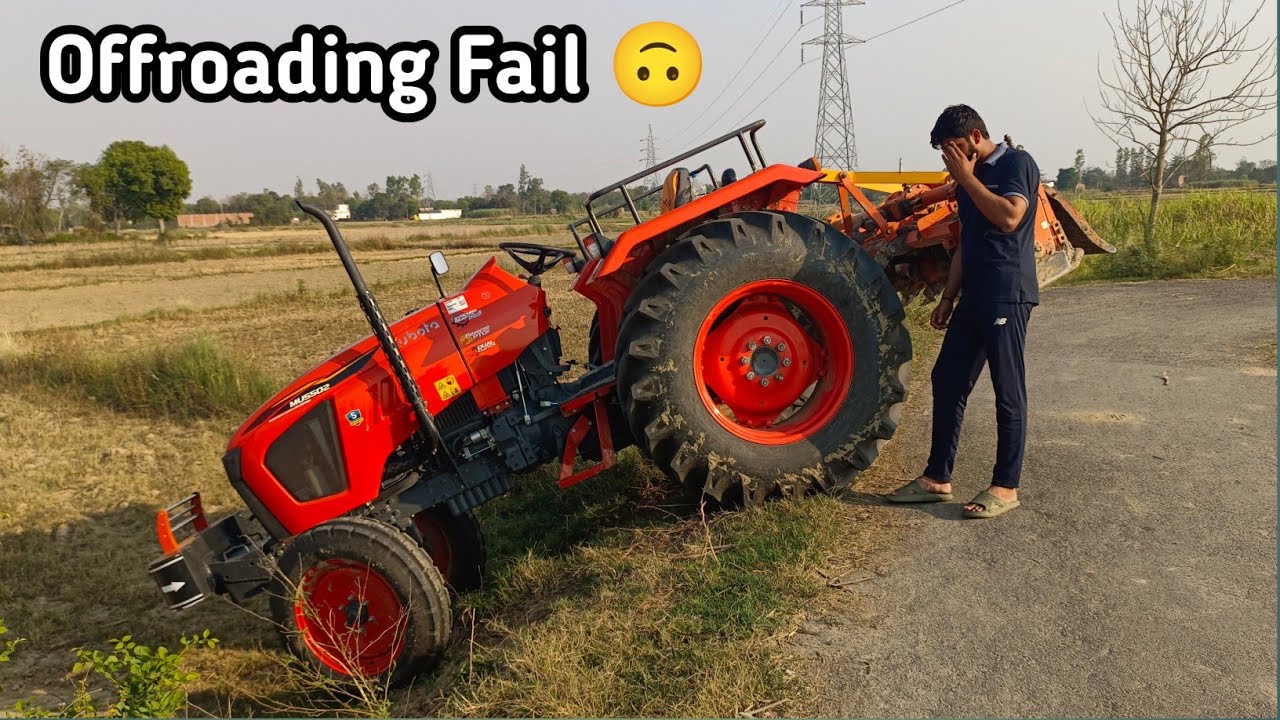 kubota 5502 Offroading me fail ho gya / kubota tractor offroading me fail hua 🫣 @Wantvishal