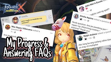 [ROX] My Character Progress & Answering FAQs | Ragnarok X: New Generation